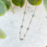 Turquoise Clover Necklace