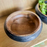 8" Textured Wood Bowl