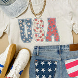 Floral Usa Graphic Tee