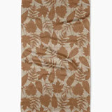 Autumnal Leaves Gold Tea Towel