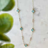 Turquoise Clover Necklace