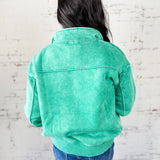 Acid Wash Half-Zip Pullover