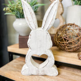 Large Mango Wood Cutout Rabbit