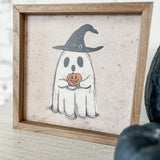 8x8" Ghost With Black Hat