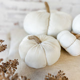 5.5” Cream Corduroy Pumpkin