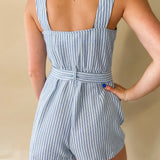 Boardwalk Babe Striped Romper