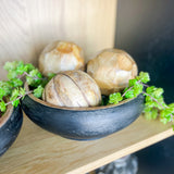 10" Textured Wood Bowl