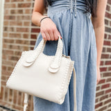 Marla Whipstitch Shaped Satchel