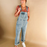 Mom Fit Vintage Wash Overalls