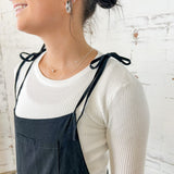 Black Linen Overalls