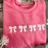 Bows Embroidered Crewneck