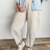 Sand Stripe Barrel Pants