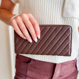 Cocoa Quilted Wallet
