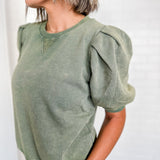 Sage Street Puff Sleeve Top
