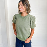 Sage Street Puff Sleeve Top