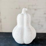 10.5” White Terracotta Gourd