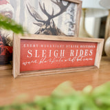 During December Sleigh Rides Red - 12x4