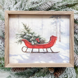 Beautiful Red Sleigh - 10x8