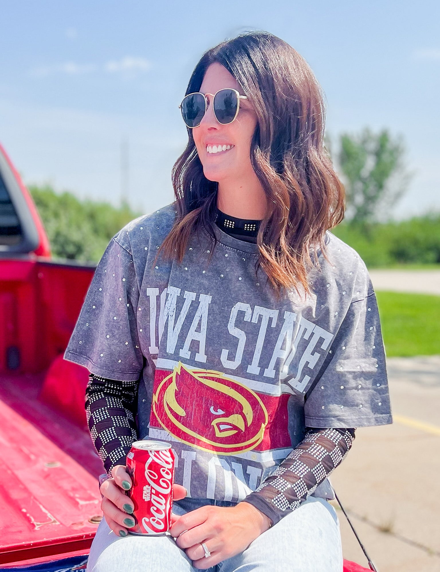 Oversized Rhinestone Tee