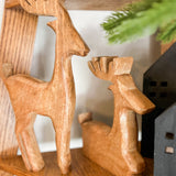 Carved Mango Wood Deer