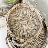 Round Willow Tray W/ Handles