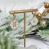 Frosted Snowflake Hoops