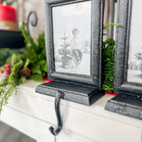 Black Metal Frame Stocking Holder