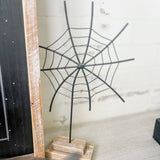 12” Metal Spider Web on Stand