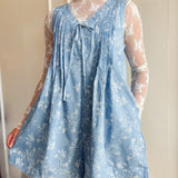 Blue Belle Floral Romper