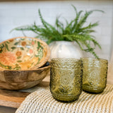 Embossed Drinking Glass
