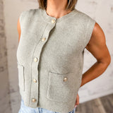 Button Sweater Vest