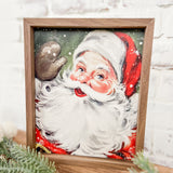 Santa With Snow Green - 8x10