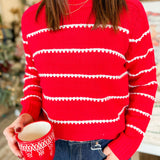 Candy Stripe Knit Sweater