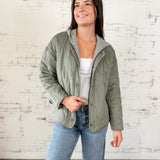 Quilted Button Up Jacket