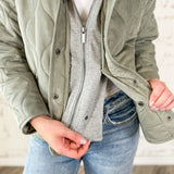 Quilted Button Up Jacket