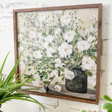 White Bouquet Gray Vase - 16x16