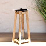 Black Wood Lantern