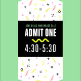 Warehouse Sale Admission