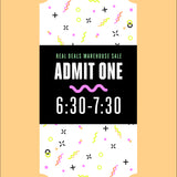 Warehouse Sale Admission