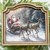 9 x 10" Provincial Santa Sleigh Framed Art