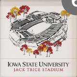 12x12" Sketch Football Stadium Iowa State
