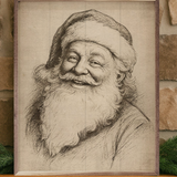 8x10" Santa Claus Linocut