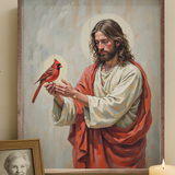8x10" Jesus And the Cardinal