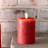4" Red Led Pillar Candle