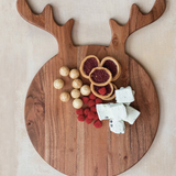 19" Acacia Wood Reindeer