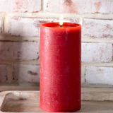 8" Wide Red Led Pillar Candle