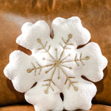 15" Ivory Snowflake Pillow