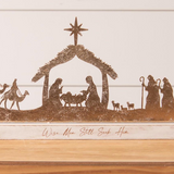 20" Gold Shimmer Nativity Silhouette