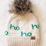 Green Ho Ho Ho Pom Hat
