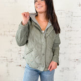 Quilted Button Up Jacket